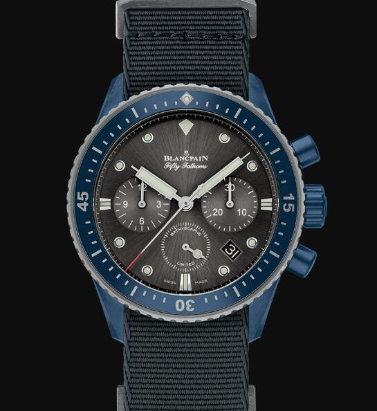 Review Blancpain Fifty Fathoms Watch Review Bathyscaphe Chronographe Flyback Ocean Commitment Replica Watch 5200 0310 NAGA - Click Image to Close